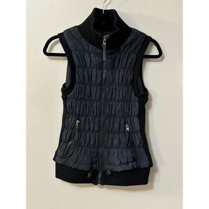 Calvin Klein Performance Womens Puffer‎ Vest Blue Full Zip Pockets Lined Medium